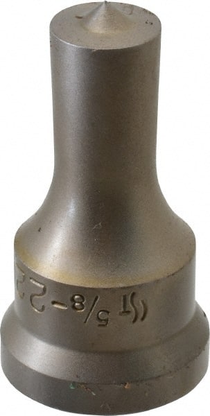 Cleveland Steel Tool - 5/8 Inch Diameter Round Ironworker Punch - 1-1/16 Inch Body Diameter, 1.24 Inch Head Diameter, 2-3/16 Inch Overall Length - Exact Tooling