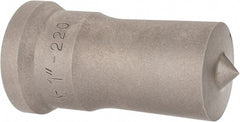 Cleveland Steel Tool - 1 Inch Diameter Round Ironworker Punch - 1-1/16 Inch Body Diameter, 1.24 Inch Head Diameter, 2-3/16 Inch Overall Length - Exact Tooling
