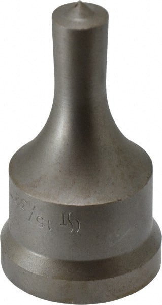 Cleveland Steel Tool - 15/32 Inch Diameter Round Ironworker Punch - 1-7/32 Inch Body Diameter, 1-3/8 Inch Head Diameter, 2-3/8 Inch Overall Length - Exact Tooling