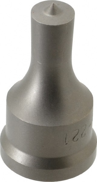 Cleveland Steel Tool - 19/32 Inch Diameter Round Ironworker Punch - 1-7/32 Inch Body Diameter, 1-3/8 Inch Head Diameter, 2-3/8 Inch Overall Length - Exact Tooling