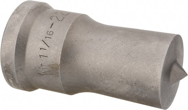 Cleveland Steel Tool - 1-1/16 Inch Diameter Round Ironworker Punch - 1-7/32 Inch Body Diameter, 1-3/8 Inch Head Diameter, 2-3/8 Inch Overall Length - Exact Tooling