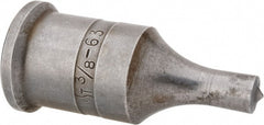 Cleveland Steel Tool - 3/8 Inch Diameter Round Ironworker Punch - 1 Inch Body Diameter, 1-3/16 Inch Head Diameter, 2-7/16 Inch Overall Length - Exact Tooling
