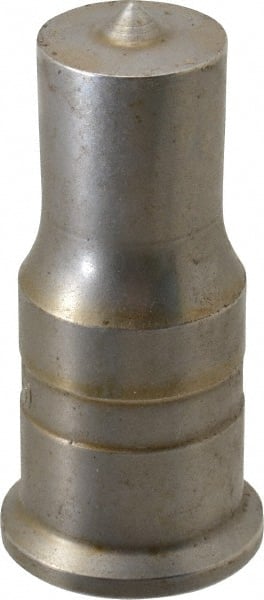 Cleveland Steel Tool - 13/16 Inch Diameter Round Ironworker Punch - 1 Inch Body Diameter, 1-3/16 Inch Head Diameter, 2-7/16 Inch Overall Length - Exact Tooling