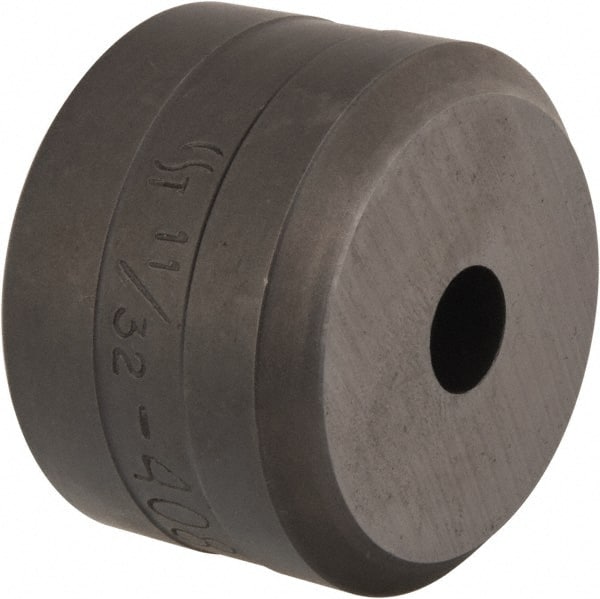 Cleveland Steel Tool - 11/32 Inch Diameter Round Ironworker Die - 1-1/2 Inch Head Diameter, 1 Inch Head Height - Exact Tooling