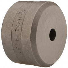 Cleveland Steel Tool - 11/32 Inch Diameter Round Ironworker Die - 1-13/16 Inch Head Diameter, 1-1/8 Inch Head Height - Exact Tooling