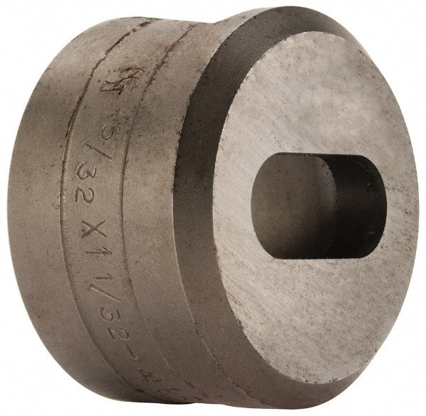 Cleveland Steel Tool - 1-1/32 Inch Long x 15/32 Inch Wide Oblong Ironworker Die - 1-13/16 Inch Head Diameter, 1-1/8 Inch Head Height - Exact Tooling