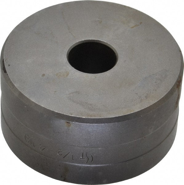 Cleveland Steel Tool - 1/2 Inch Diameter Round Ironworker Die - 2-3/8 Inch Head Diameter, 1-1/4 Inch Head Height - Exact Tooling