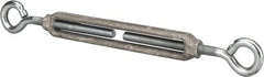 Made in USA - 144 Lb Load Limit, 3/8" Thread Diam, 2-7/8" Take Up, Aluminum Eye & Eye Turnbuckle - 6-7/8" Body Length, 1/4" Neck Length, 11-3/8" Closed Length - Exact Tooling