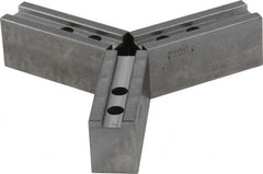 Abbott Workholding Products - 1.5mm x 60° Serrated Attachment, Square Soft Lathe Chuck Jaw - 3 Jaws, Steel, 1.1811" Btw Mount Hole Ctrs, 4-1/2" Long x 1-1/2" Wide x 2" High, 0.6299" Groove, 0.4724" & 12mm Fastener - Exact Tooling