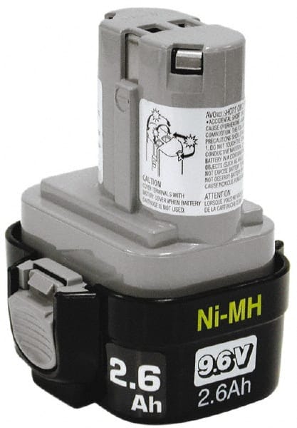 Makita - 9.6 Volt NiMH Power Tool Battery - 2.6 Ahr Capacity, 1 hr Charge Time - Exact Tooling