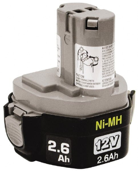 Makita - 12 Volt NiMH Power Tool Battery - 2.6 Ahr Capacity, 1 hr Charge Time, Series Mforce - Exact Tooling