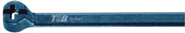 Thomas & Betts - 3.62" Long Blue Nylon Standard Cable Tie - 18 Lb Tensile Strength, 0.91mm Thick, 15.9mm Max Bundle Diam - Exact Tooling