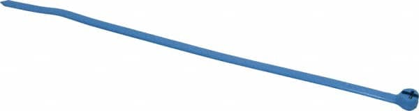 Thomas & Betts - 7.31" Long Blue Nylon Standard Cable Tie - 50 Lb Tensile Strength, 1.22mm Thick, 44.45mm Max Bundle Diam - Exact Tooling