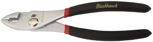 Blackhawk by Proto - 8-1/8" OAL, 15/16" Jaw Length, 1-3/16" Jaw Width, Slip Joint Pliers - Curved Jaw, Curved Head, Wire Cutting Shear - Exact Tooling