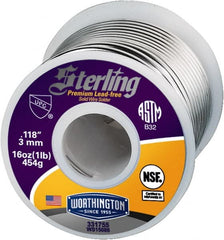 Worthington - 0.1180 Inch Diameter, Tin and Copper with Selenium, Sterling Lead Free Solder - 1 Lb. - Exact Tooling