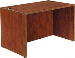 ALERA - Woodgrain Laminate Desk Shell - 47-1/4" Wide x 29-1/2" Deep x 29-5/8" High, Medium Cherry - Exact Tooling