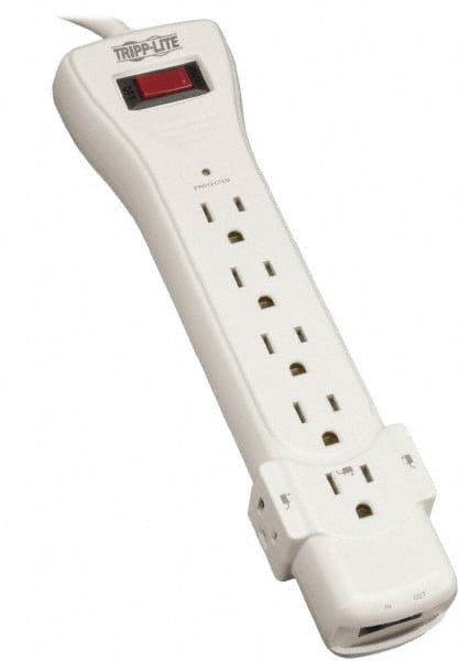 Tripp-Lite - 7 Outlets, 120 VAC15 Amps, 12' Cord, Power Outlet Strip - Floor, Keyhole Mount, 5-15 NEMA Configuration, 10.3" Strip - Exact Tooling
