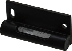 Geier & Bluhm, Inc. - 2 Inch Long, Vertical, Brass Tubular and Pocket Level - 2 mm Sensitivity, 1 Inch High/Diameter, Black Lacquer, 1 Vial - Exact Tooling