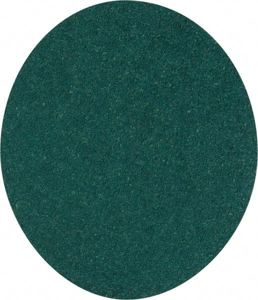 3M - 5" Diam, 40 Grit Aluminum Oxide Adhesive PSA Disc - Coarse Grade, Green, E Weighted Backing, Flexible, Use with Random Orbital Sanders - Exact Tooling