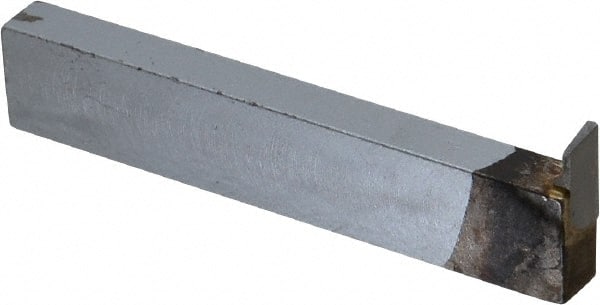 Accupro - 3/4 x 3/8" Shank, Cutoff & Grooving Single Point Tool Bit - GR-072002, Grade Micrograin, 0.072" Groove Width, 0.24" Depth of Cut - Exact Tooling