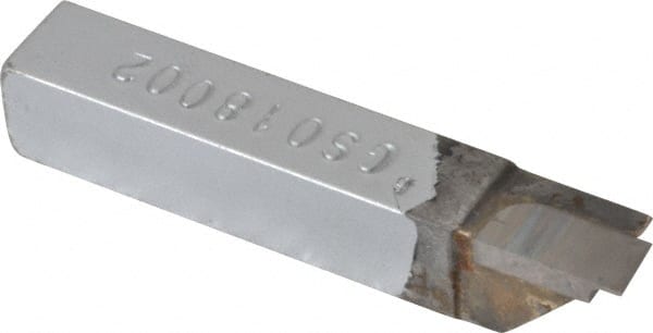 Accupro - 3/8 x 3/8" Shank, Cutoff & Grooving Single Point Tool Bit - GS-018002, Grade Micrograin, 0.018" Groove Width, 0.06" Depth of Cut - Exact Tooling