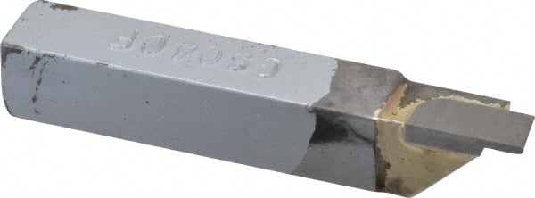 Accupro - 3/8 x 3/8" Shank, Full Radius Cutoff, Cutoff & Grooving Single Point Tool Bit - GS-040F, Grade Micrograin, 0.04" Groove Width, 0.15" Depth of Cut - Exact Tooling