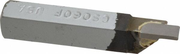 Accupro - 3/8 x 3/8" Shank, Full Radius Cutoff, Cutoff & Grooving Single Point Tool Bit - GS-060F, Grade Micrograin, 0.06" Groove Width, 0.21" Depth of Cut - Exact Tooling