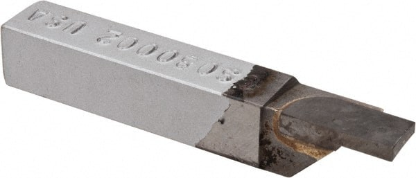 Accupro - 3/8 x 3/8" Shank, Cutoff & Grooving Single Point Tool Bit - GS-080002, Grade Micrograin, 0.08" Groove Width, 0.27" Depth of Cut - Exact Tooling