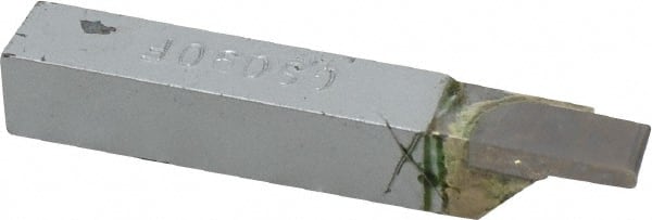 Accupro - 3/8 x 3/8" Shank, Full Radius Cutoff, Cutoff & Grooving Single Point Tool Bit - GS-090F, Grade Micrograin, 0.09" Groove Width, 0.3" Depth of Cut - Exact Tooling