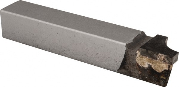 Accupro - 4-1/2 Inch Long, 1/2 Inch Radius, Right Hand, Concave, RAD Style Radius Cutting Tool Bit - 3/4 Inch Long Tip, 3/16 Inch Thick, 3/4 Inch Shank Square, Carbide Tip - Exact Tooling