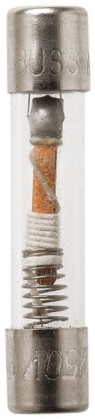 Cooper Bussmann - 250 VAC, 32 VDC, 0.38 Amp, Time Delay Miniature Glass Fuse - 1-1/4" OAL, 1/4" Diam - Exact Tooling