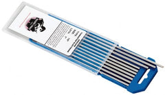 Welding Material - EWCE2 Tungsten Electrode - 0.04" Diam x 7" Long - Exact Tooling
