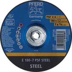 PFERD - Depressed-Center Wheels; Hole Thread Size: 5/8-11 ; Connector Type: Arbor ; Wheel Type Number: Type 27 ; Abrasive Material: Aluminum Oxide ; Maximum RPM: 8500.000 ; Grit: 24 - Exact Tooling