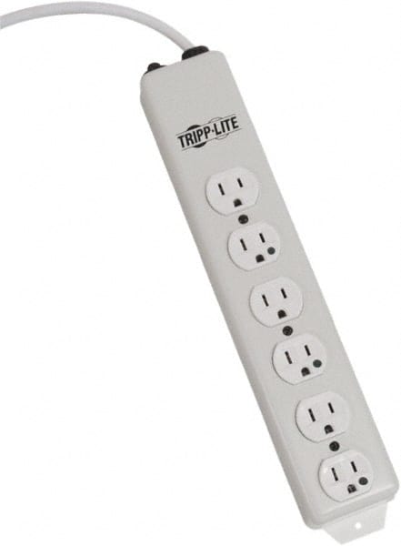 Tripp-Lite - 6 Outlets, 120 VAC15 Amps, 2' Cord, Power Outlet Strip - Keyhole, Tab Mount, 5-15 NEMA Configuration, 13.7" Strip - Exact Tooling