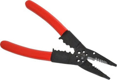 Proto - 22 to 10 AWG Capacity Wire Stripper/Crimper - 8-1/4" OAL, Plastisol Handle - Exact Tooling