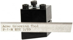 Sherline - 0.04 Inch Blade Width x 1/2 Inch Blade Height, Cutoff Blade Holder - 1 Inch Wide x 1-3/4 Inch High, High Speed Steel - Exact Tooling