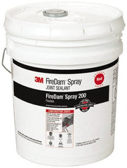 3M - 5 Gal Pail Red Elastomer Joint Sealant - 110°F Max Operating Temp, 24 hr Full Cure Time, Series Spray 200 - Exact Tooling