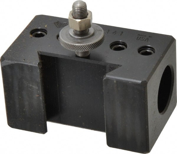 Aloris - Series CXA, #141 Boring Bar Tool Post Holder - 13 to 18" Lathe Swing, 2-1/4" OAH, 1-1/8" Centerline Height - Exact Tooling