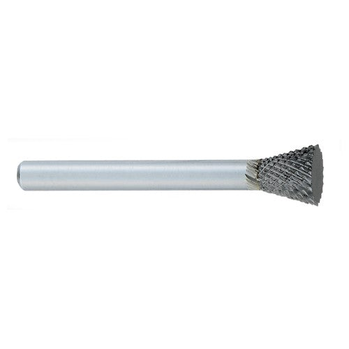 SN-1 -1/4 × 5/16 LOC × 1/4 Shank × 2 OAL Inverted Taper Carbide Medium Tough Cut Burr - Exact Tooling