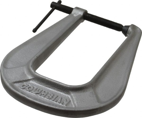 Wilton - Light-Duty 2-1/2" Max Opening, 6-1/4" Throat Depth, Ductile Iron Standard C-Clamp - 1,600 Lb Capacity, 0" Min Opening, Deep Throat - Exact Tooling