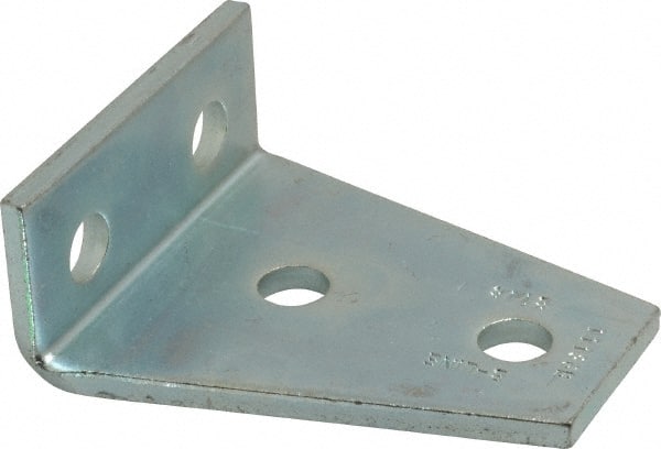 Cooper B-Line - Zinc Plated Carbon Steel 4 Hole Gusseted Strut Shelf Bracket - 1/2" Bolt, 4 Holes, Used with Cooper B Line Channel & Strut (All Sizes Except B62 & B72) - Exact Tooling