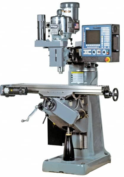 Bridgeport - 48" Long x 9" Wide, 3 Phase Fagor 8055-i CNC Milling Machine - Variable Speed Pulley Control, R8 Taper, 3 hp - Exact Tooling