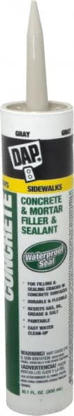 DAP - 10.1 oz Cartridge Gray Acrylic & Latex Filler/Repair Caulk - -30 to 150°F Operating Temp, 30 min Tack Free Dry Time, 24 hr Full Cure Time - Exact Tooling