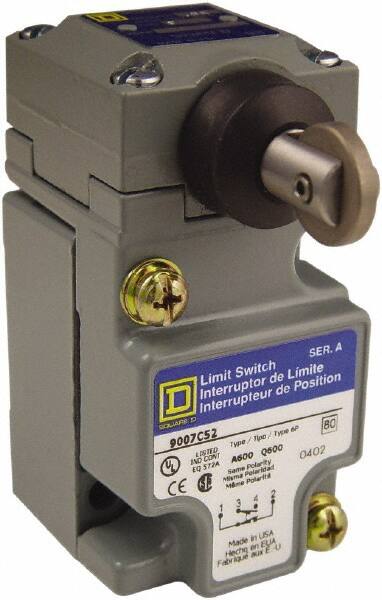 Square D - SPDT, NC/NO, 600 Volt, Screw Terminal, Plunger Actuator, General Purpose Limit Switch - 4 Lb Operating Force - Exact Tooling