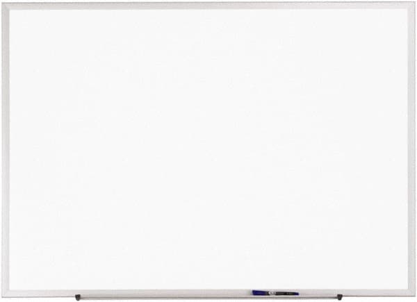 Quartet - 36" High x 48" Wide Erasable Melamine Marker Boards - Anodized Aluminum, 36-1/4" Deep, Includes One Quartet Dry-Erase Marker & Attachable Accessory Tray & Mounting Hardware - Exact Tooling