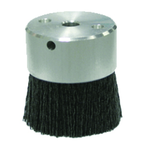 2" Diameter - Maximum Density Crimped Filament MINIATURE Disc Brush - 0.035/80 Grit - Exact Tooling