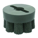 10" Diameter - Maximum Density SHELL- MILL HOLDER Crimped Filament Disc Brush - 0.055/80 Grit - Exact Tooling