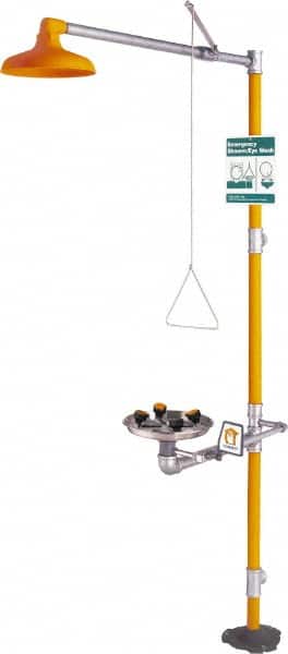 PRO-SAFE - 1-1/4" Inlet, 20 GPM shower Flow, Drench shower, Eye & Face Wash Station - Exact Tooling