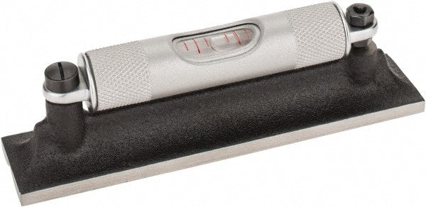 Starrett - 4" Long, 0.0050 & 0.0500" Graduation Sensitivity per 10", 1 Vial, Machinists' Level - Cast Iron, 1/64" Base Flatness, 7/8" Wide x 1-3/16" High - Exact Tooling