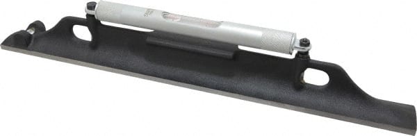 Starrett - 18" Long, 0.0050 & 0.0500" Graduation Sensitivity per 10", 2 Vials, Machinists' Level - Cast Iron - Exact Tooling